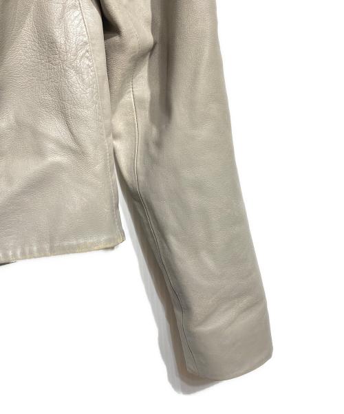 HELMUT LANG（ヘルムートラング）HELMUT LANG (ヘルムートラング) HOODE LTH JKレザーフーデットジャケット グレー サイズ:XSの古着・服飾アイテム