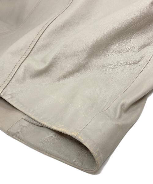 HELMUT LANG（ヘルムートラング）HELMUT LANG (ヘルムートラング) HOODE LTH JKレザーフーデットジャケット グレー サイズ:XSの古着・服飾アイテム