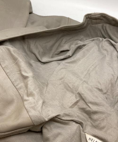 HELMUT LANG（ヘルムートラング）HELMUT LANG (ヘルムートラング) HOODE LTH JKレザーフーデットジャケット グレー サイズ:XSの古着・服飾アイテム