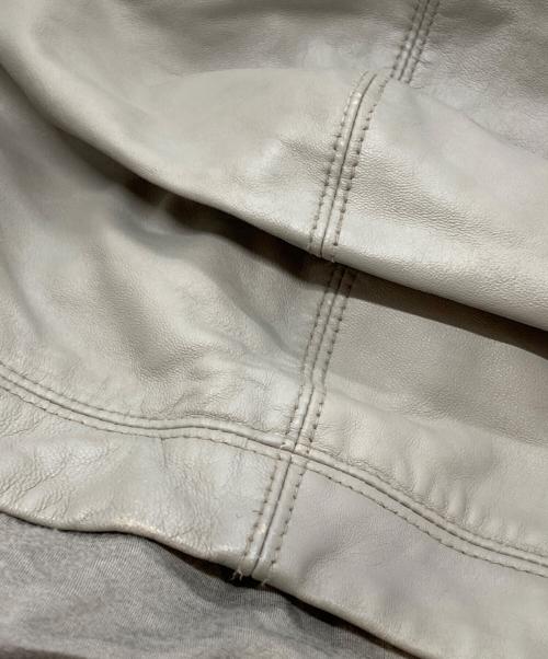 HELMUT LANG（ヘルムートラング）HELMUT LANG (ヘルムートラング) HOODE LTH JKレザーフーデットジャケット グレー サイズ:XSの古着・服飾アイテム