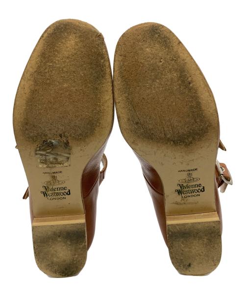 Vivienne Westwood（ヴィヴィアンウエストウッド）Vivienne Westwood (ヴィヴィアンウエストウッド) Roman Three Strap Sandal ブラウン サイズ:アウトソール採寸25.5ｃｍの古着・服飾アイテム