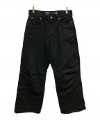 FIFTH GENERAL STOREフィフスジェネラルストア）の古着「Knee Pleated Baggy Pants」｜ブラック