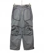 san san gearサンサンギア）の古着「WEBBING PATCHED PANTS」｜グレー
