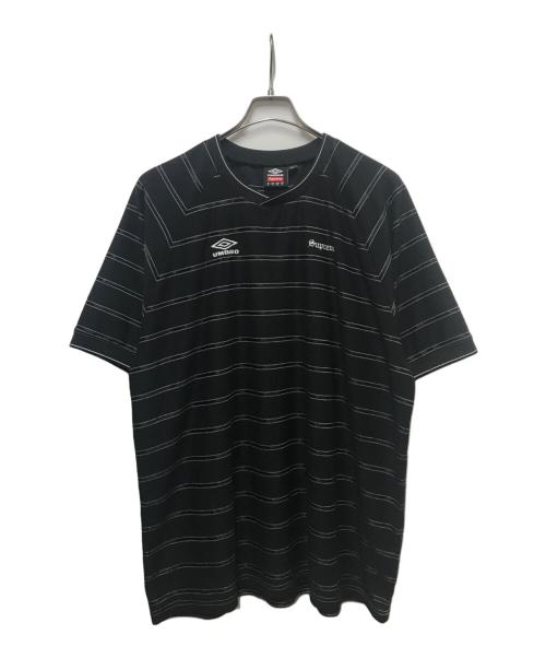 SUPREME（シュプリーム）Supreme (シュプリーム) UMBRO (アンブロ) Stripe Soccer Jersey ブラック サイズ:XLの古着・服飾アイテム