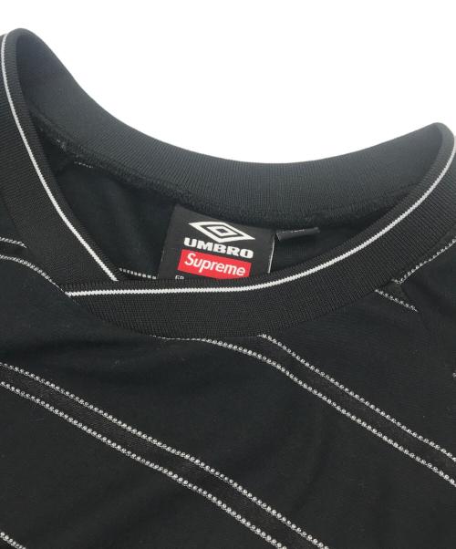 SUPREME（シュプリーム）Supreme (シュプリーム) UMBRO (アンブロ) Stripe Soccer Jersey ブラック サイズ:XLの古着・服飾アイテム