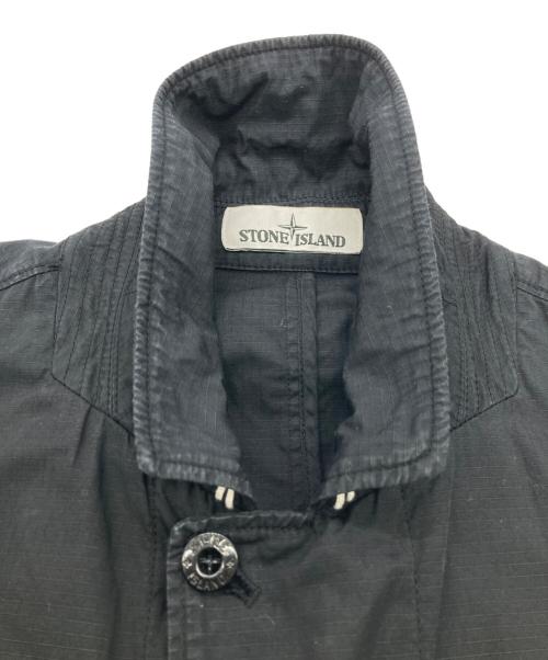 STONE ISLAND（ストーンアイランド）STONE ISLAND (ストーンアイランド) リップストップ 3Bミリタリージャケット ブラック サイズ:XLの古着・服飾アイテム