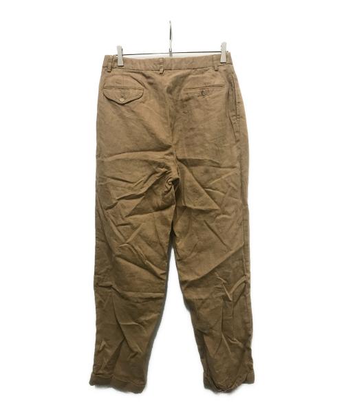 POLO RALPH LAUREN（ポロ・ラルフローレン）POLO RALPH LAUREN (ポロ・ラルフローレン) 90s リネンタックパンツ ブラウン サイズ:W32の古着・服飾アイテム