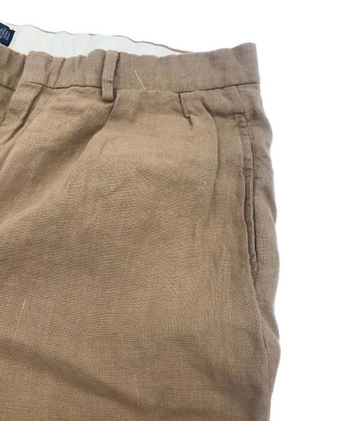 POLO RALPH LAUREN（ポロ・ラルフローレン）POLO RALPH LAUREN (ポロ・ラルフローレン) 90s リネンタックパンツ ブラウン サイズ:W32の古着・服飾アイテム
