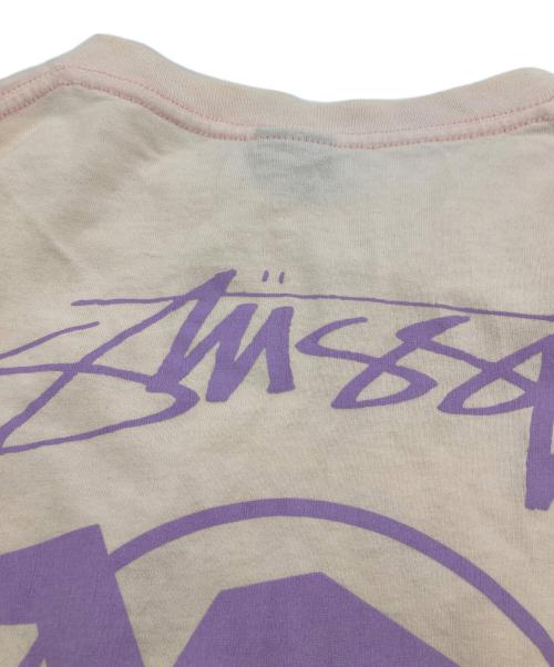 stussy（ステューシー）stussy (ステューシー) SKATEMAN TEE ピンク サイズ:Lの古着・服飾アイテム