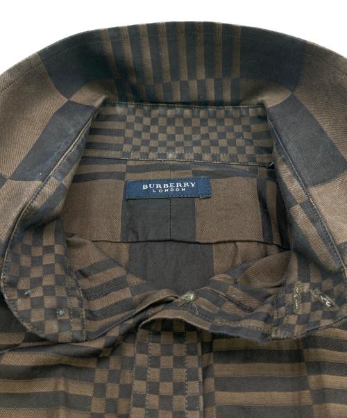 BURBERRY LONDON（バーバリーロンドン）BURBERRY LONDON (バーバリーロンドン) ランダムチェックシャツ ブラウン サイズ:15 1/2の古着・服飾アイテム