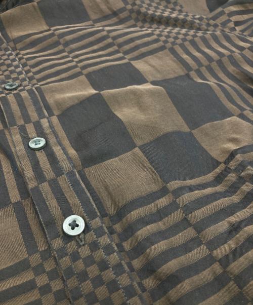 BURBERRY LONDON（バーバリーロンドン）BURBERRY LONDON (バーバリーロンドン) ランダムチェックシャツ ブラウン サイズ:15 1/2の古着・服飾アイテム