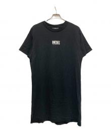 DIESEL（ディーゼル）の古着「D-BOWI-SMALLOGO ロゴカットソーワンピース」｜ブラック