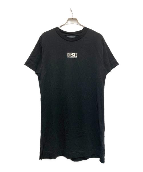 DIESEL（ディーゼル）DIESEL (ディーゼル) D-BOWI-SMALLOGO ロゴカットソーワンピース ブラック サイズ:XSの古着・服飾アイテム
