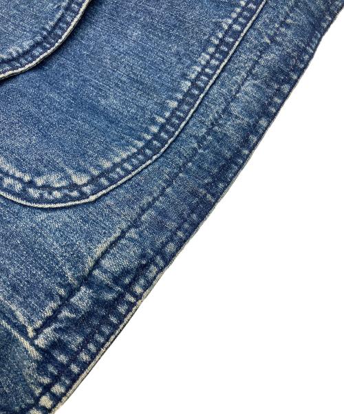 LAND'S END（ランズエンド）LAND'S END (ランズエンド) 襟レザーハンティングジャケット インディゴ サイズ:	SIZE Mの古着・服飾アイテム
