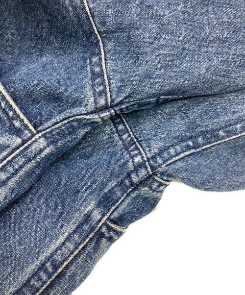 LAND'S END（ランズエンド）LAND'S END (ランズエンド) 襟レザーハンティングジャケット インディゴ サイズ:	SIZE Mの古着・服飾アイテム