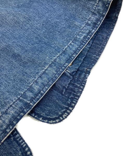 LAND'S END（ランズエンド）LAND'S END (ランズエンド) 襟レザーハンティングジャケット インディゴ サイズ:	SIZE Mの古着・服飾アイテム