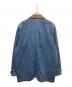 LAND'S END (ランズエンド) 襟レザーハンティングジャケット インディゴ サイズ:	SIZE M：12000円