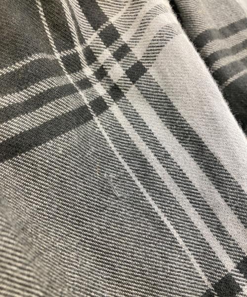 DIESEL（ディーゼル）DIESEL (ディーゼル) カットオフチェックシャツ グレー×ブラック サイズ:Mの古着・服飾アイテム