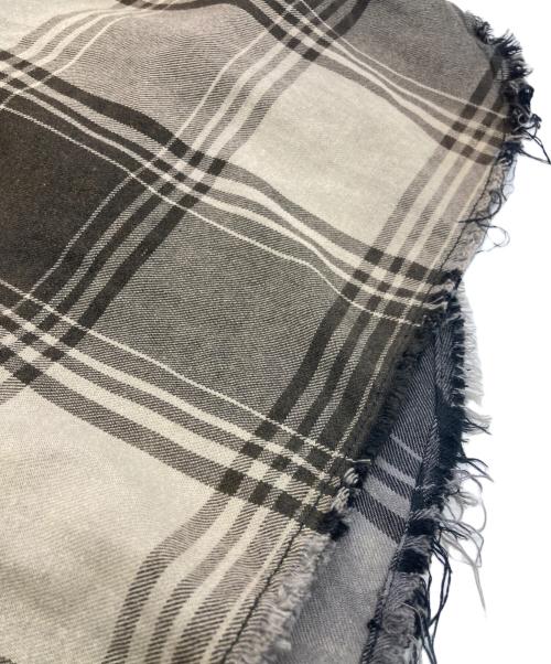DIESEL（ディーゼル）DIESEL (ディーゼル) カットオフチェックシャツ グレー×ブラック サイズ:Mの古着・服飾アイテム