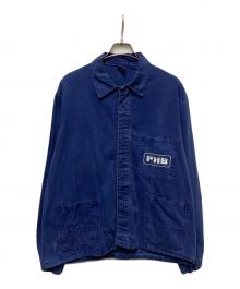 USED（ユーズド）の古着「ヘリンボーンカバーオール」｜ブルー