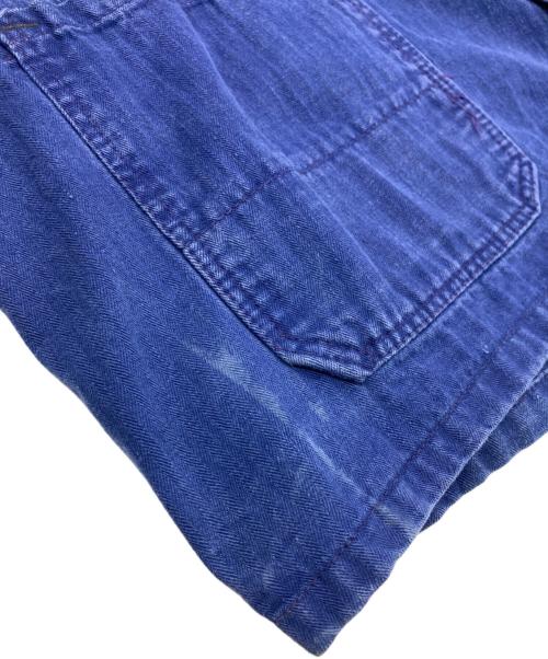 USED（ユーズド）USED (ユーズド) ヘリンボーンカバーオール ブルー サイズ:54の古着・服飾アイテム