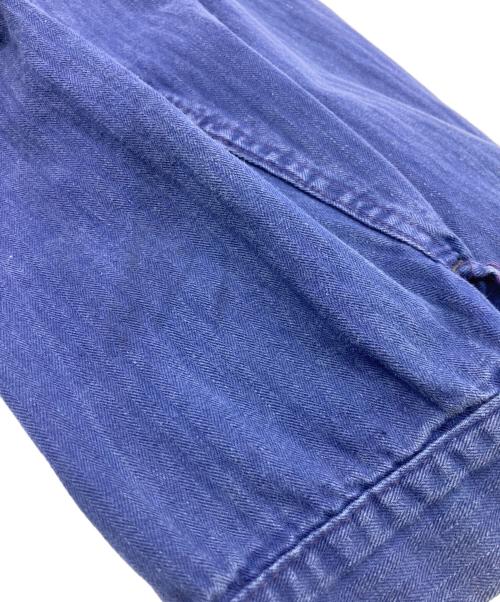 USED（ユーズド）USED (ユーズド) ヘリンボーンカバーオール ブルー サイズ:54の古着・服飾アイテム