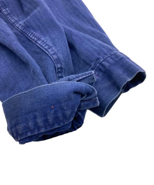 USED（ユーズド）USED (ユーズド) ヘリンボーンカバーオール ブルー サイズ:54の古着・服飾アイテム