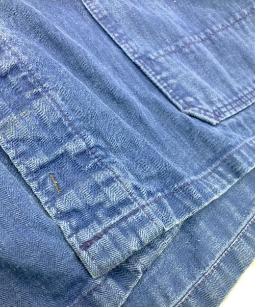 USED（ユーズド）USED (ユーズド) ヘリンボーンカバーオール ブルー サイズ:54の古着・服飾アイテム