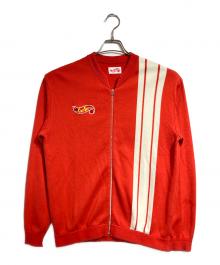 Car Service（カーサービス）の古着「Racing Knit Jacket/レーシングニットジャケット」｜レッド
