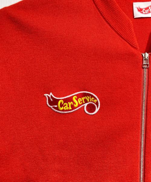 Car Service（カーサービス）Car Service (カーサービス) Racing Knit Jacket/レーシングニットジャケット レッド サイズ:2の古着・服飾アイテム