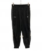 CALEE×New Eraキャリー×ニューエラ）の古着「CALEE LOGO OVERSIZED PIPING TRACK PANTS」｜ブラック