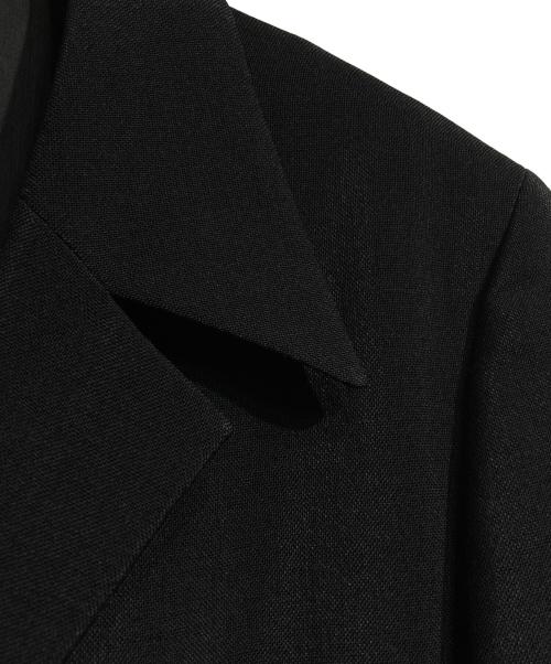 yohji yamamoto+noir（ヨウジヤマモトプリュスノアール）yohji yamamoto+noir (ヨウジヤマモトプリュスノアール) ウールキャンバス4Bジャケット/4-Button Jacket ブラック サイズ:3の古着・服飾アイテム