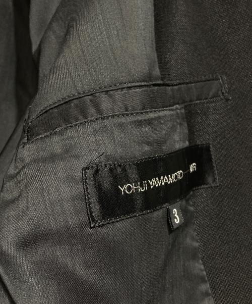 yohji yamamoto+noir（ヨウジヤマモトプリュスノアール）yohji yamamoto+noir (ヨウジヤマモトプリュスノアール) ウールキャンバス4Bジャケット/4-Button Jacket ブラック サイズ:3の古着・服飾アイテム