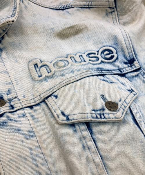 drew house（ドリューハウス）drew house (ドリューハウス) ブリーチ染めエンボスデニムジャケット インディゴ サイズ:ＸＬの古着・服飾アイテム