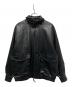 SINSS（シンス）の古着「フェイクレザージップアップブルゾン」｜ブラック