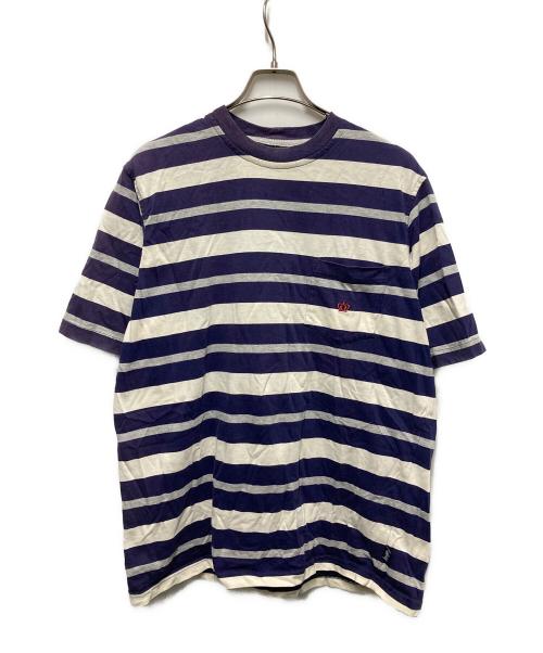 stussy（ステューシー）stussy (ステューシー) ボーダーTシャツ ネイビー サイズ:Lの古着・服飾アイテム