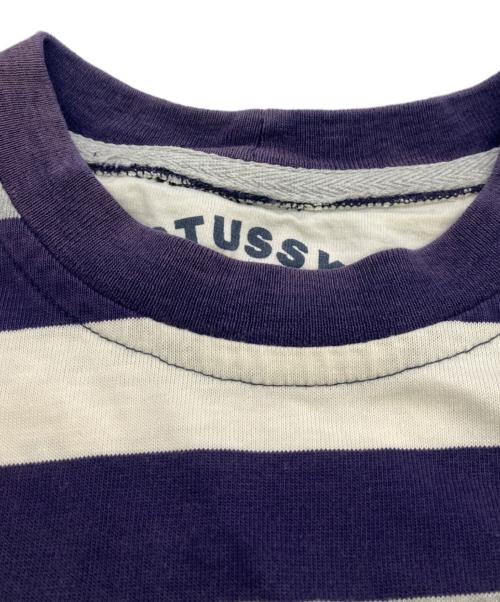 stussy（ステューシー）stussy (ステューシー) ボーダーTシャツ ネイビー サイズ:Lの古着・服飾アイテム