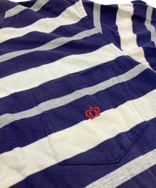 stussy（ステューシー）stussy (ステューシー) ボーダーTシャツ ネイビー サイズ:Lの古着・服飾アイテム