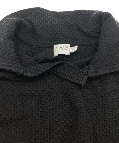 ARMANI COLLEZIONI（アルマーニ コレツィオーニ）ARMANI COLLEZIONI (アルマーニ コレツィオーニ) スキッパーシャツ ブラック サイズ:ＸＬの古着・服飾アイテム