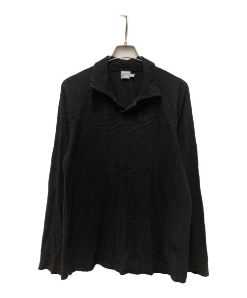 ARMANI COLLEZIONI（アルマーニ コレツィオーニ）ARMANI COLLEZIONI (アルマーニ コレツィオーニ) スキッパーシャツ ブラック サイズ:ＸＬの古着・服飾アイテム