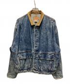 LEVI'Sリーバイス）の古着「80s 75073 襟コーズ ケミカルウォッシュ デニムジャケット」｜インディゴ