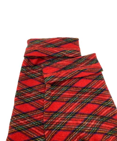 COMME des GARCONS HOMME（コムデギャルソン オム）COMME des GARCONS HOMME (コムデギャルソン オム) タータンチェックニット/Tartan check knit レッド サイズ:Mの古着・服飾アイテム