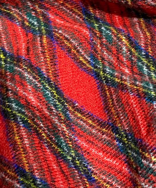 COMME des GARCONS HOMME（コムデギャルソン オム）COMME des GARCONS HOMME (コムデギャルソン オム) タータンチェックニット/Tartan check knit レッド サイズ:Mの古着・服飾アイテム