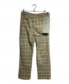 KIKO KOSTADINOVキコ・コスタディノフ）の古着「HARKMAN TROUSERS/ハークマン トラウザーズ」｜イエロー×グレー