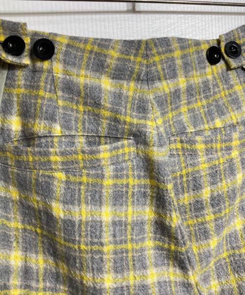 KIKO KOSTADINOV（キコ・コスタディノフ）KIKO KOSTADINOV (キコ・コスタディノフ) HARKMAN TROUSERS/ハークマン トラウザーズ イエロー×グレー サイズ:46の古着・服飾アイテム