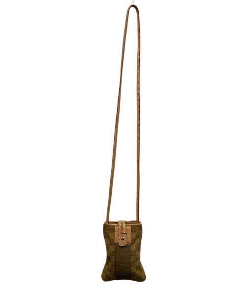LOEWE（ロエベ）LOEWE (ロエベ) アナグラムキャンバスショルダーポーチ ブラウンの古着・服飾アイテム