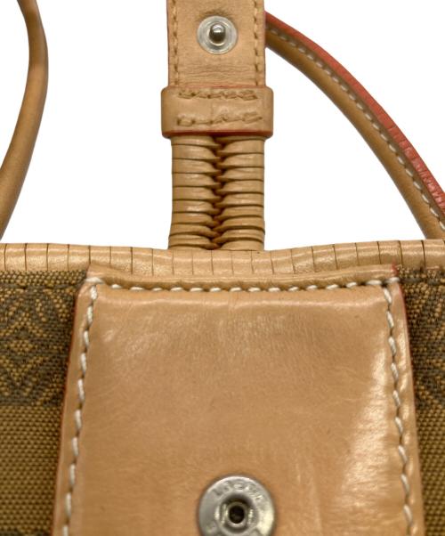 LOEWE（ロエベ）LOEWE (ロエベ) アナグラムキャンバスショルダーポーチ ブラウンの古着・服飾アイテム