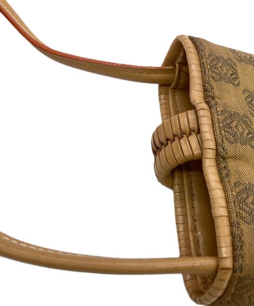 LOEWE（ロエベ）LOEWE (ロエベ) アナグラムキャンバスショルダーポーチ ブラウンの古着・服飾アイテム