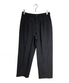 COMME des GARCONS HOMME（コムデギャルソン オム）の古着「ウールトロピカル2タックスラックス/2-Tack Wool Tropical Trousers」｜ブラック