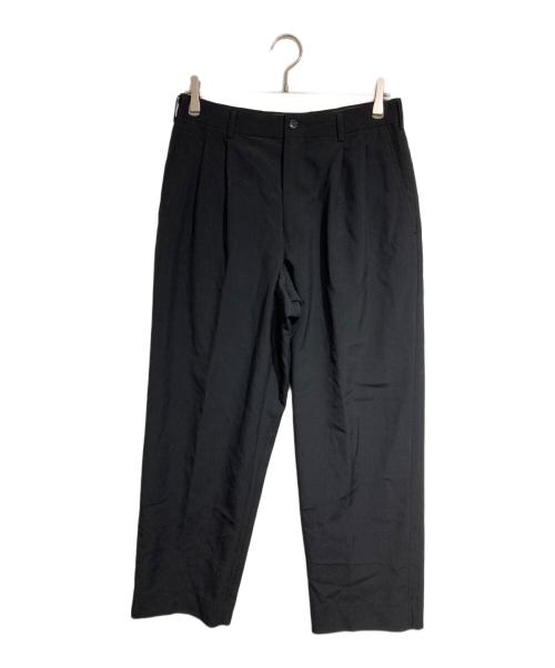 COMME des GARCONS HOMME（コムデギャルソン オム）COMME des GARCONS HOMME (コムデギャルソン オム) ウールトロピカル2タックスラックス/2-Tack Wool Tropical Trousers ブラック サイズ:Lの古着・服飾アイテム